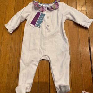 Jacadi Baby girl bodysuit with ruffle 3M NWT